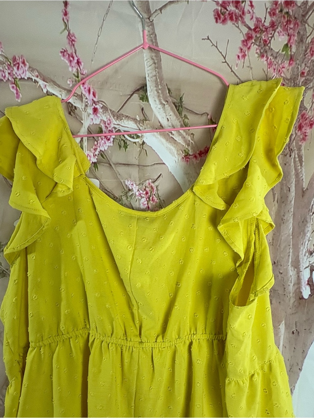 NEW Lane Bryant Lime Ruffle-Sleeve Peplum Top - Picture 7 of 9